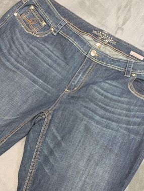 Melissa McCarthy Medium Blue Straight-Leg Stretch Jeans